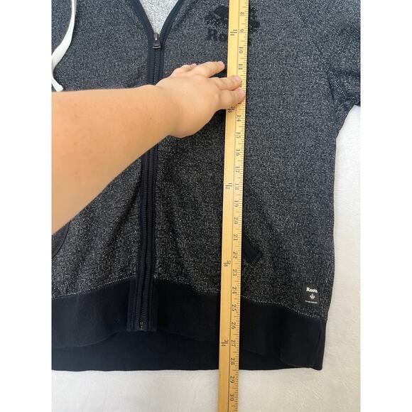 Roots Canada Charcoal Gray French Terry Zip Hoodie sz XXL Maple Leaf Casual - Picture 8 of 12